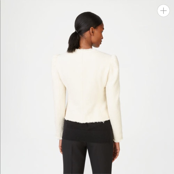 Club Monaco Tweed Milah Jacket IVORY - Picture 2 of 3